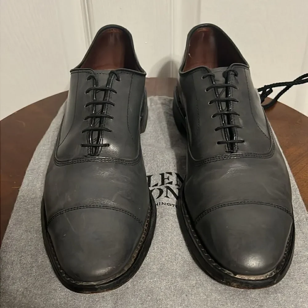 ALLEN EDMONDS Park‎ Avenue Oxford Derby Handcrafted Leather Shoes 10.5A -EUC